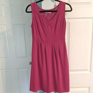 Romy Eyelet Lace Pink A-line Dress - Small